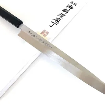 Japanese Chef's Knife ARITSUGU Yanagi Blue Steel Honyaki 330 mm 12.99" Ebony Wood