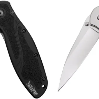 Kershaw Blur, Black Serrated; Folding Knife; 3.9 OZ & Leek Pocket Knife (1660) 3-In. Sandvik 14C28N Blade and Stainless Steel Handle, Best Buy from...