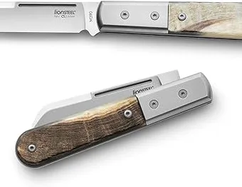 LionSTEEL The Barlow - Traditional Gentlemen’s Folding Pocket Knife, Collector Quality Folder for EDC, Titanium Bolsters, M390 Steel, Made in Italy