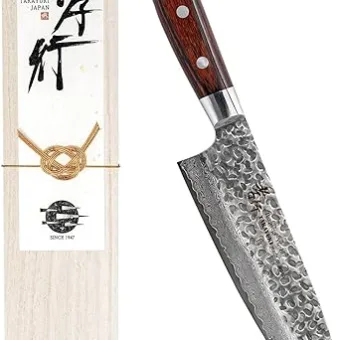 Sakai Takayuki 【The knife brand favored by Japanese chefs】 Damascus Chef Knife Santoku Knife Japanese Knife 7 inch (MPN DS180)