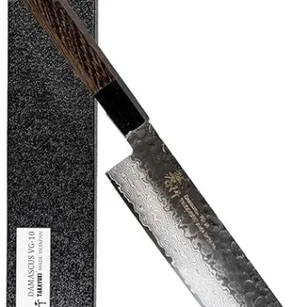 Sakai Takayuki 【The knife brand favored by Japanese chefs】 Damascus Nakiri Knife Vegetable Knife Japanese Knife 6.5 inch (MPN UN160)