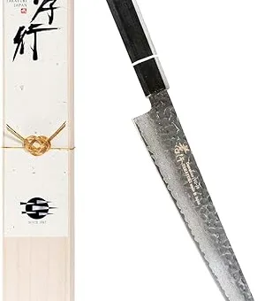 Sakai Takayuki 【The knife brand favored by Japanese chefs】 Senkoku Damascus Sushi Knife slicing knife japanese knife 9.5 inch