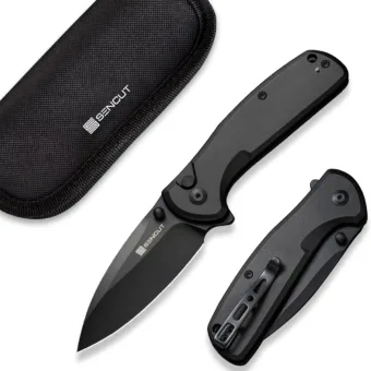 SENCUT ArcBlast Button Lock Knife for EDC, Folding Pocket knife with Aircraft-grade Aluminum Handle and 2.98" 9Cr18MoV Blade, Outdoor Gift for Men...