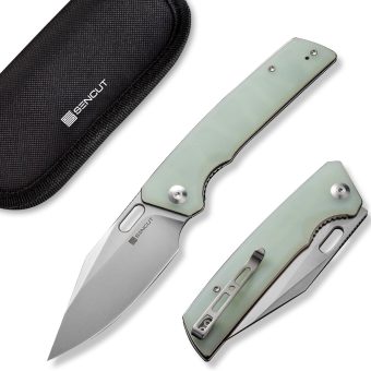 SENCUT GlideStrike Pocket Knife for EDC, Folding knife with Thumb Hole Openning, Textural Coarse G10 Handle with Deep Pocket Clip, Ideal Gift for...