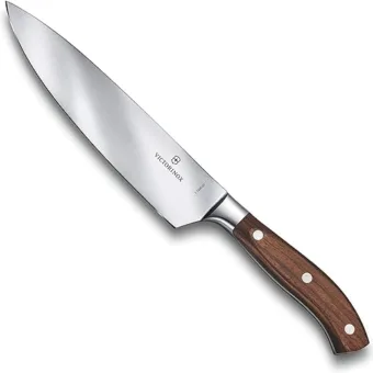 Victorinox Grand Maître Chef's - Ergonomic Knife with Innovative Straight Blade - Handle Wood - 8"