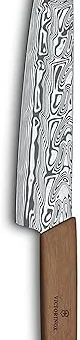 Victorinox Swiss Modern Chef's Knife, Damast Limited Edition 2022 - Premium Kitchen Knife for Cutting & Slicing - Walnut Wood Handle, Thor Design,...