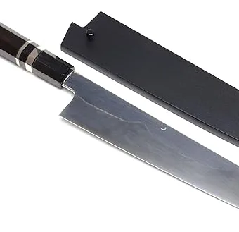 Yoshihiro Mizu Yaki Honyaki Shiroko White Steel #2 Mirror-Finished Mt. Fuji with Crescent Moon Kiritsuke Multipurpose Chefs Knife with Triple...