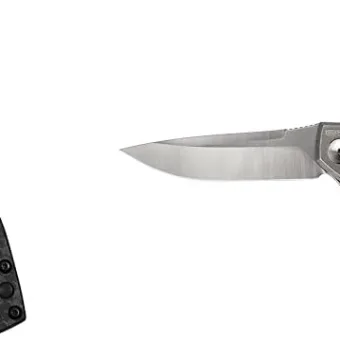 Zero Tolerance 0450CF; Folding Knife with 3.25” DLC-Coated S35VN Stainless Steel Blade, All-Black Carbon Fiber and Titanium Handle Scales, KVT...