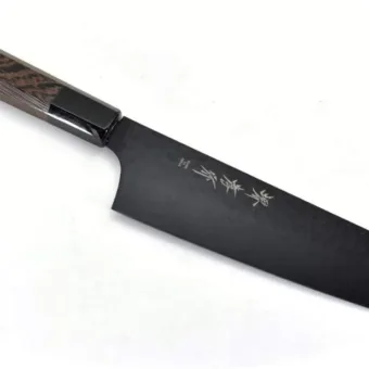 Sakai Takayuki/KUROKAGE Series VG-10 Hammered Kengata Gyuto(Chef's Knife) 190 mm/7.5" Black