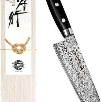 Sakai Takayuki 【The knife brand favored by Japanese chefs】 Damascus Chef Knife Santoku Knife Japanese Knife 7 inch (MPN KS170)