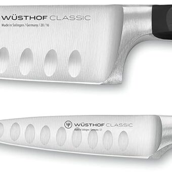 Wüsthof Classic Hollow Edge 2-Piece Chef's Knife Set, Black, 6-inch and 3.5-inch