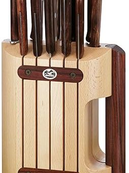 Victorinox 11 Piece Wooden Knife Block with Contents - Includes 11 Kitchen Knives, Knife Storage - Brown